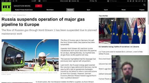 Nord Stream 1 has been suspended for 10 days for maintenance