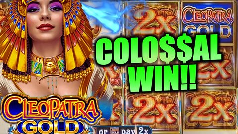 Gigantic Victory on Cleopatra Gold Slots! 3 Hand Pay Jackpots To The BANK!!!!