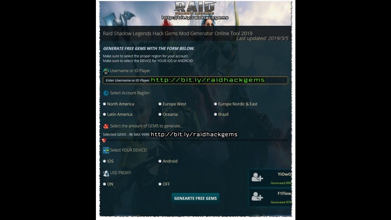 RAID Shadow Legends Hack Online Tool Generator - Get 9,999 Gems / Android and iOS