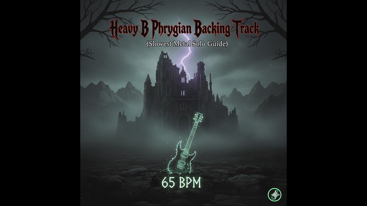 HEAVY B Phrygian Backing Track 🎸 (Slowest Metal Solo Guide) 65 BPM