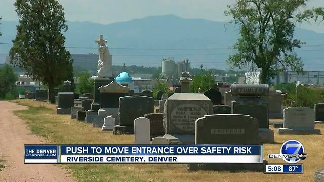 Construction project could move entrance of historic Riverside Cemetery