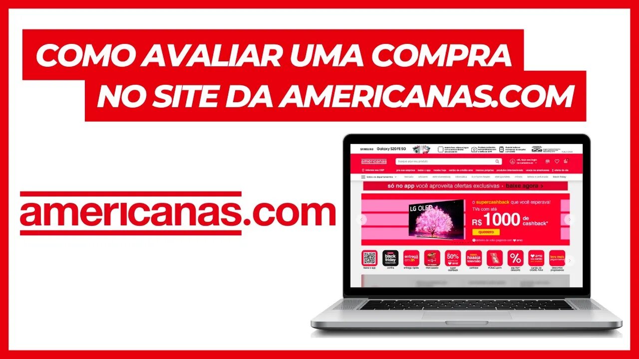 COMO AVALIAR UMA COMPRA NO SITE DA AMERICANAS.COM