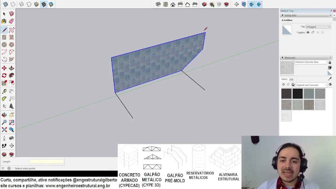 Como encontrar força de empuxo em formatos irregulares Eng Estrutural