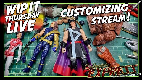 Customizing Action Figures - WIP IT Thursday Live - Episode #34 - Painting, Sculpting, and More!