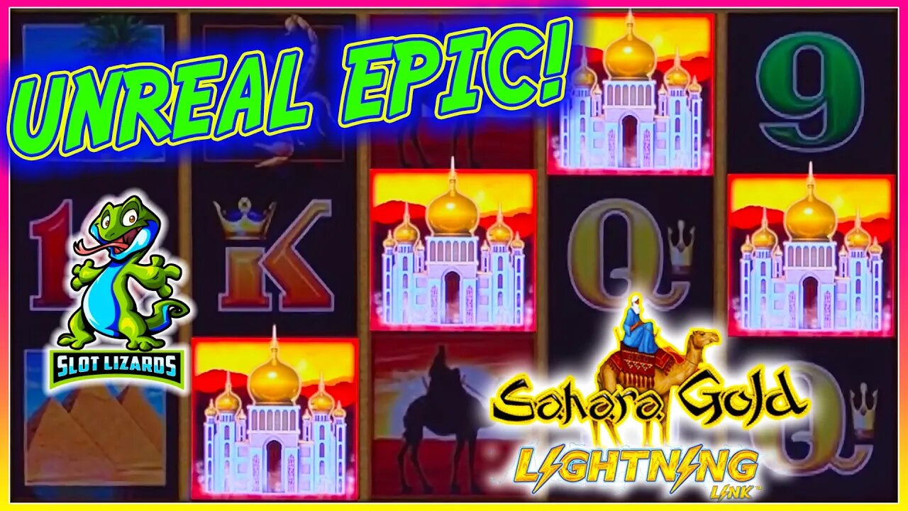 ONE OF OUR MOST EPIC WINS! JACKPOT, MAJORS, FUN OH MY! Lightning Link Sahara Gold Slot HIGHLIGHT