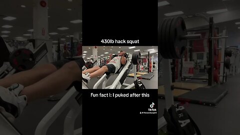 430 lb hack squat #fyp #gym #motivation