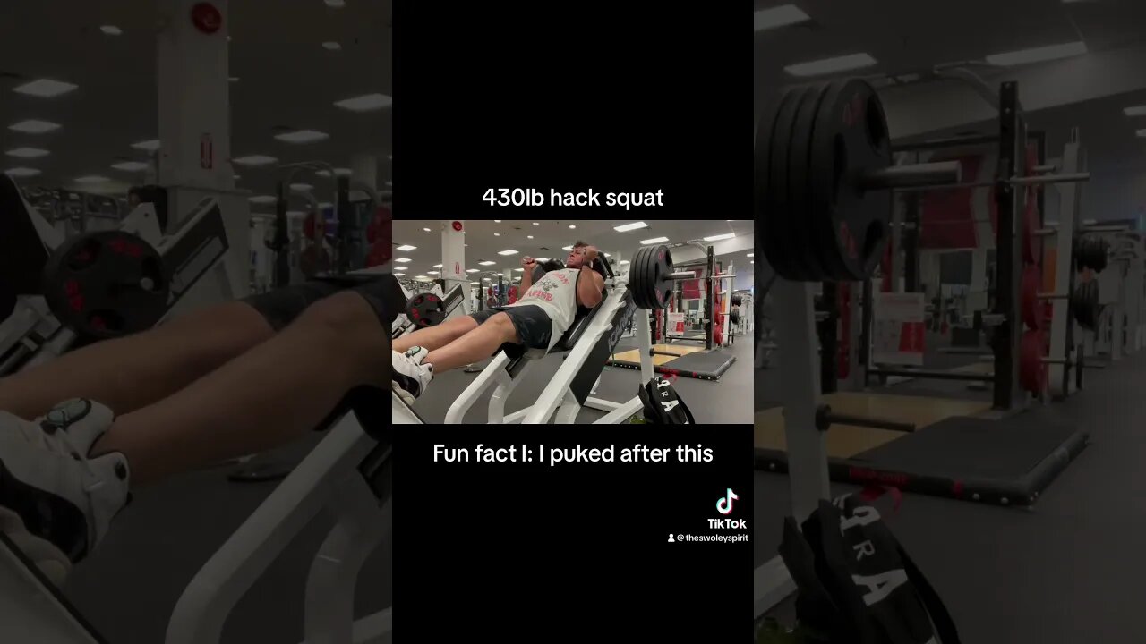 430 lb hack squat #fyp #gym #motivation