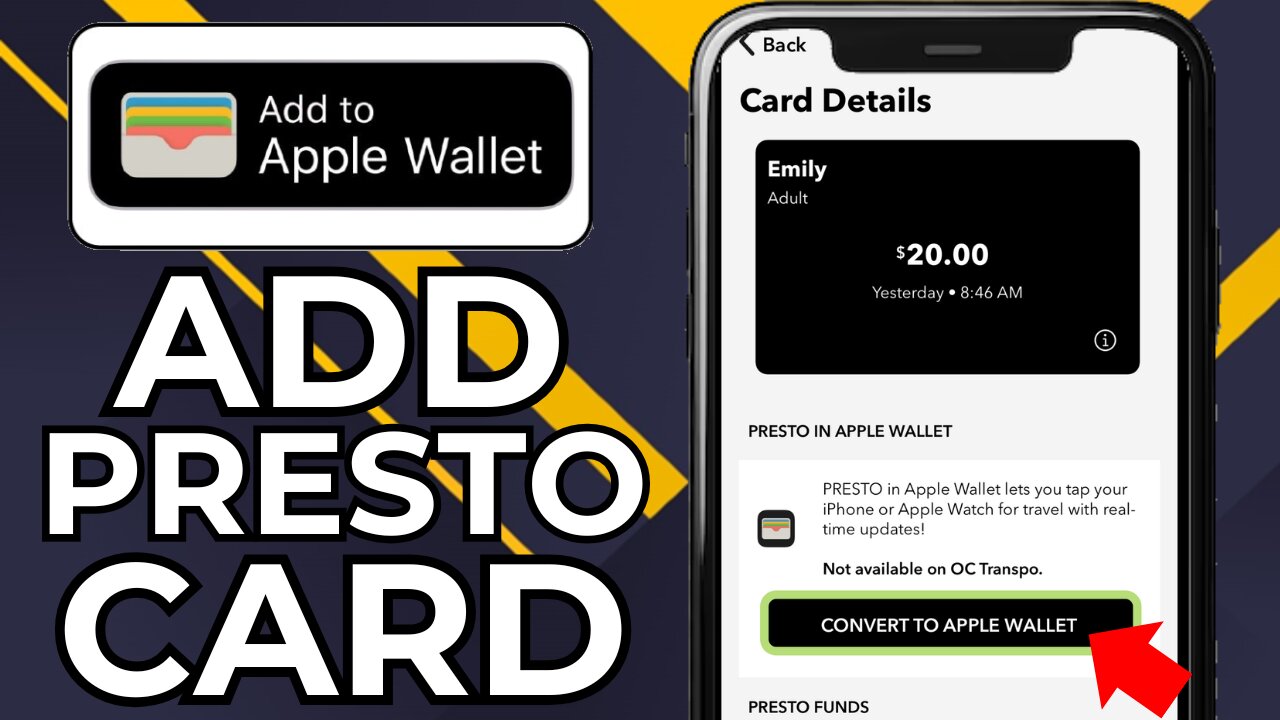 HOW TO ADD PRESTO CARD TO APPLE WALLET