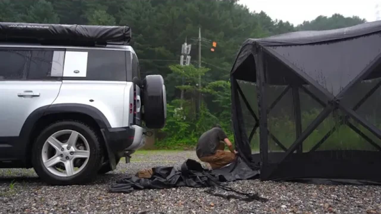 Is It Rain That You Live In Fivestar Camping In the Heavy Rain Land Rover Defender && 6