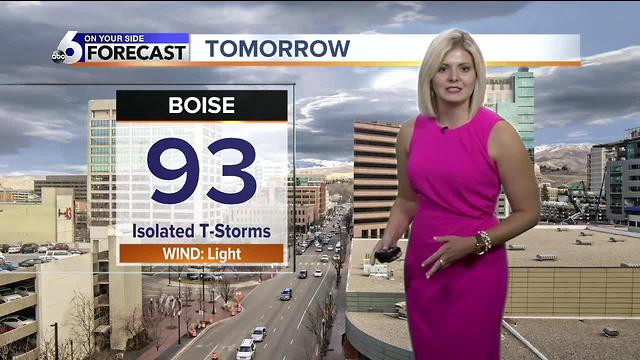 A chance for isolated storms continues into Wednesday