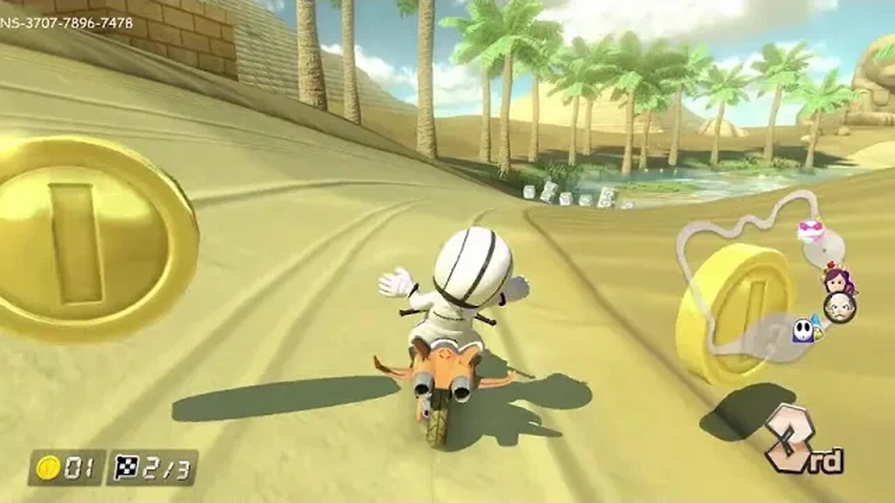 9/14/23 win on Mario Kart 8 Deluxe's GCN Dry Dry Desert Track