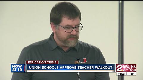 Union Public School Board votes unanimously to support walkout if OK legislature doesn't act