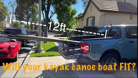 12 ft Porta Bote Demo and Fit In Back of 4.5ft Ford Maverick Bed With Bed Extender