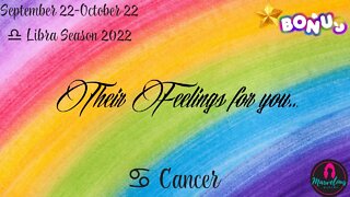 ♋️ Cancer: Their Feelings..Bonus:Third party; BUT this is your TWIN FLAME?! [♎️ Libra Season 2022]