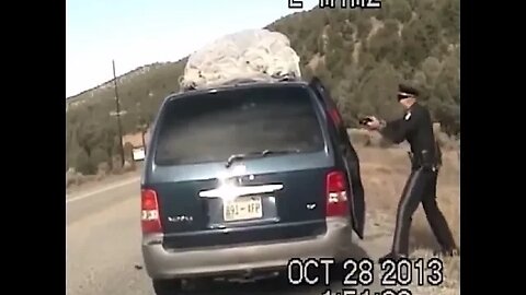 New Mexico state police traffic stop and ensuring chase