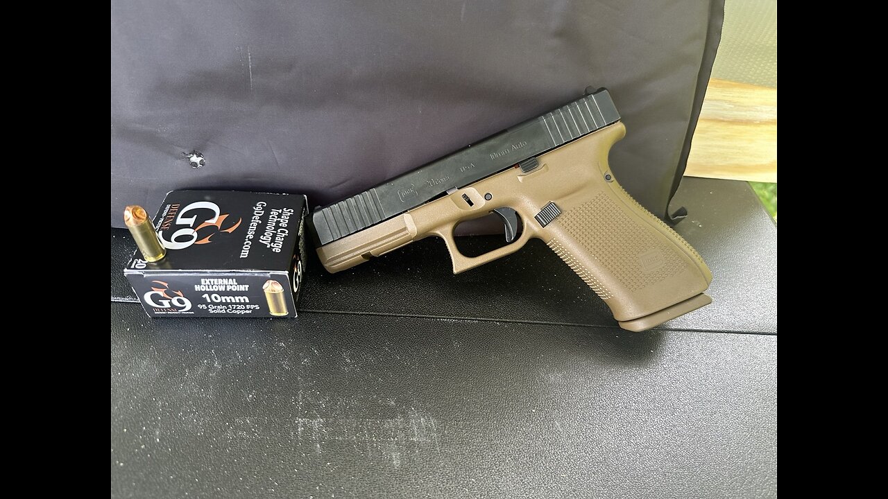 Glock 20 Gen 5 Featuring G9 Defense 95 grain 10mm External Hollow Point vs Bulletsafe 3a Body Armor