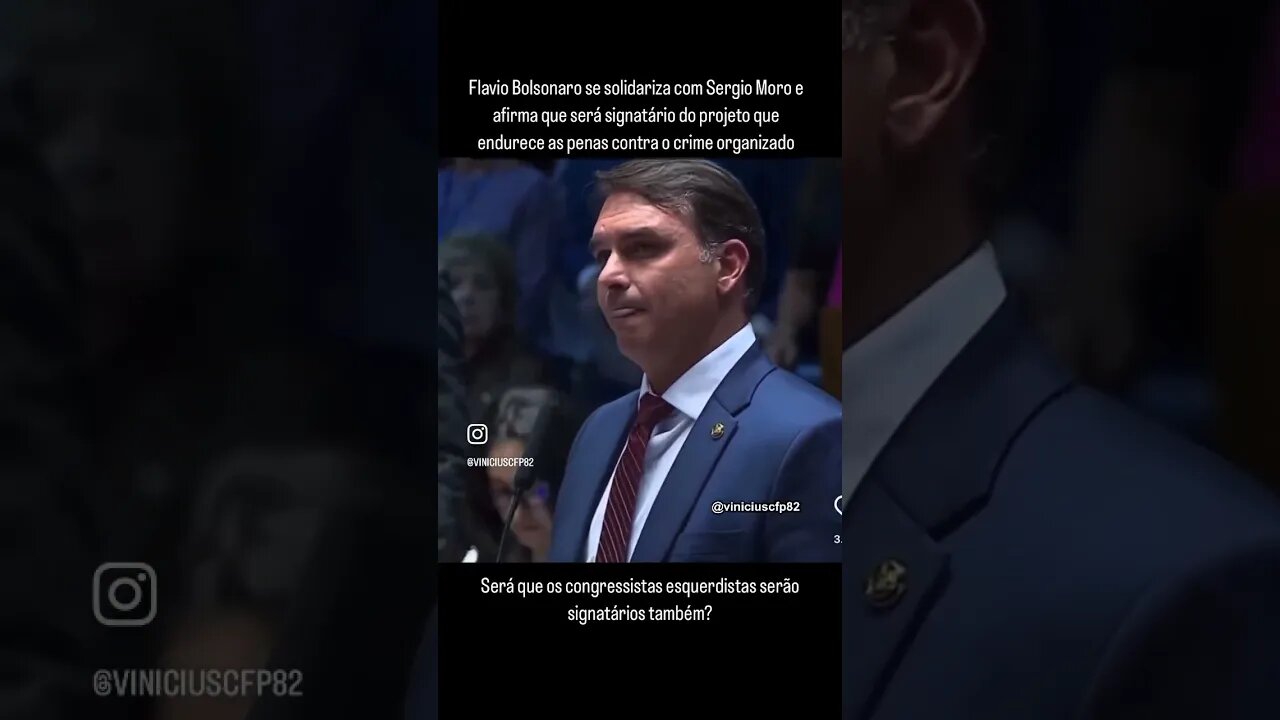 Flavio Bolsonaro se solidariza com Sergio Moro parte 1