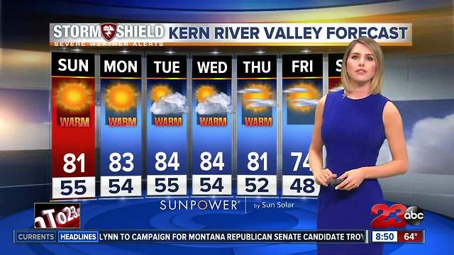 Valley high reaches low 90s today