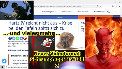 „Hartz IV, Verfassungsschutz, logo, etc. — neues Videoformat Schrumpfkopf TV Teil 2 !!!“ ...