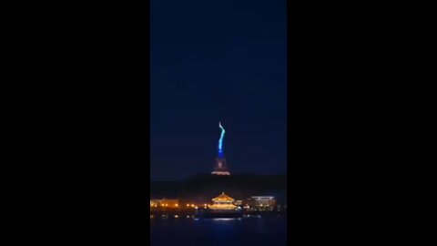 Qingdao TV Tower, projection using 5G