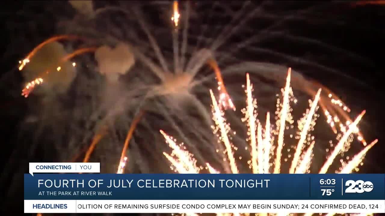 Fourth of July celebration at the Park a River Walk tonight