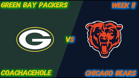 GB Packers VS Bears Live Play By Play W/ Coach Ace