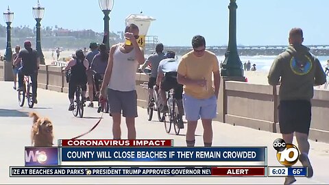 San Diego will close beaches if they remain crowded amid COVID-19