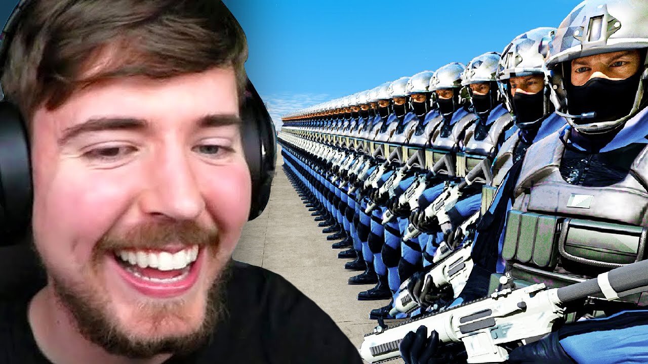 Live Challenge with Mr Beast - 1 vs 100 Players Manhunt!