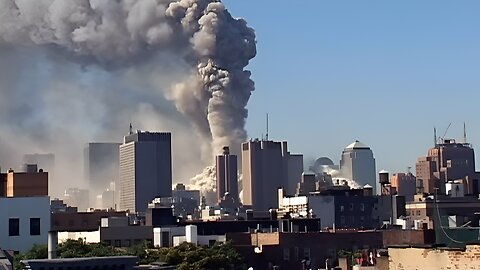 Never Before Seen Footage: Showing the North Tower Collapse and the Still Standing Vertcal Support Column