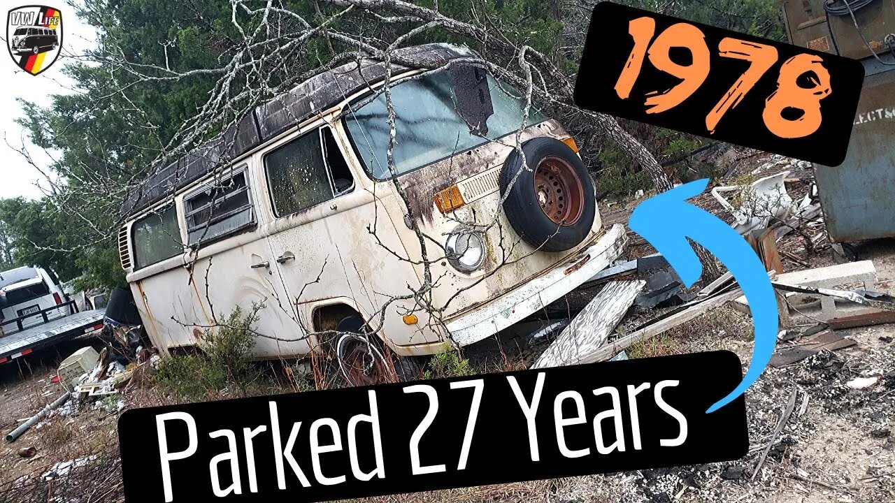 PARKED 27 YEARS!!! 1978 Volkswagen Bus Rescue from the Woods