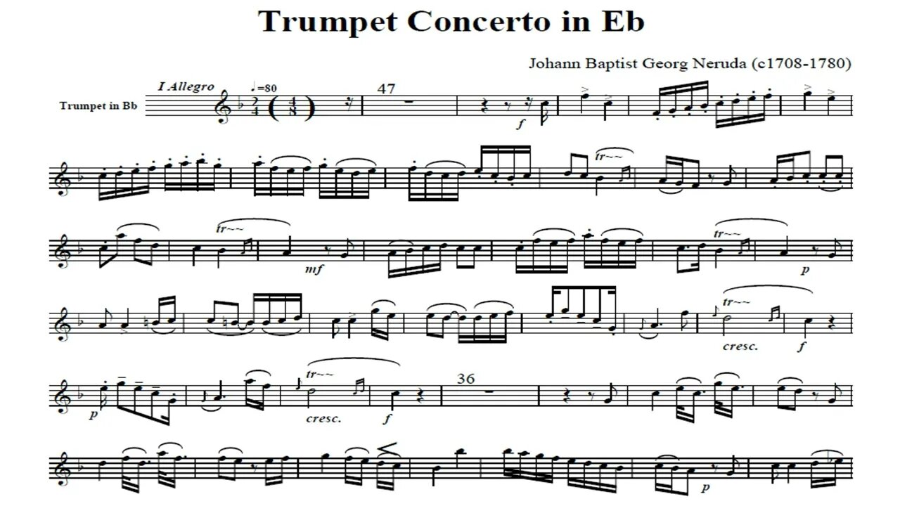 [TRUMPET CONCERTOS] Johann B. Georg Neruda, Trumpet Concerto in Eb (Heinz karl Schwebel, trumpet)