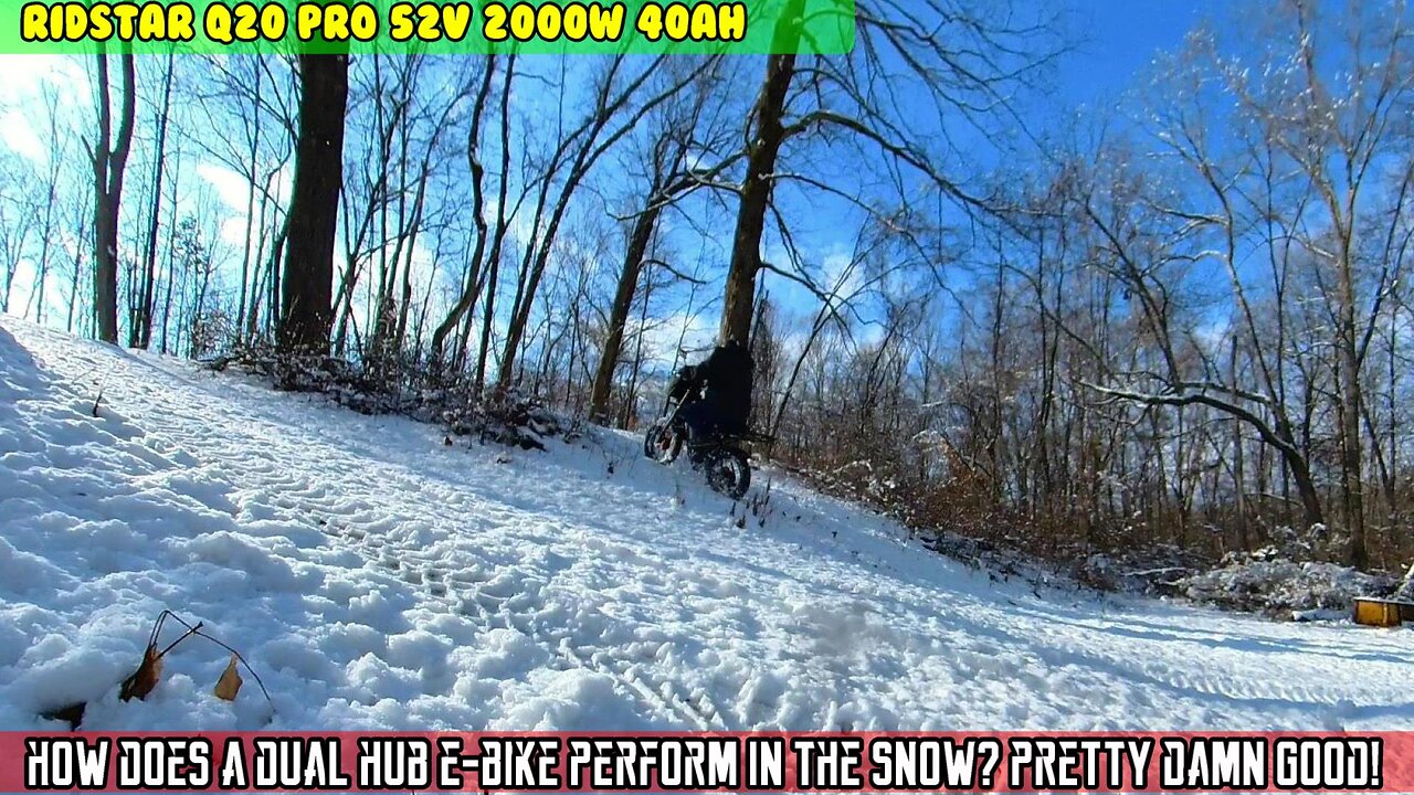 How does a dual hub eBike go in the snow? Excellent! Ridstar Q20 Pro trails and Florida mini golf