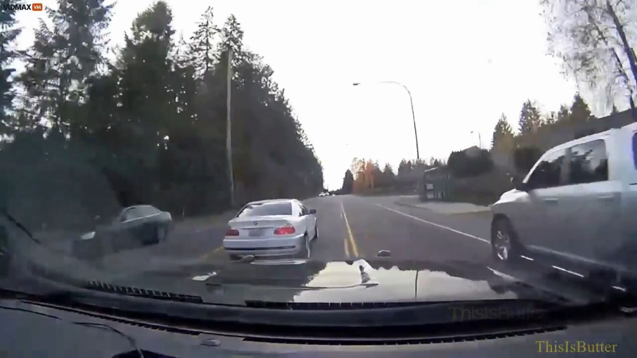 BMW Flying At High Speeds Past Other Cars Before Being Pitted By Cop Into A Tree