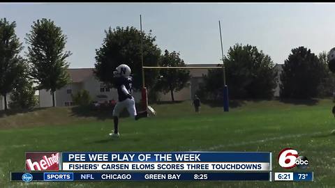 Pee Wee Play of the Week: Fishers' Carsen Eloms scores three touchdowns