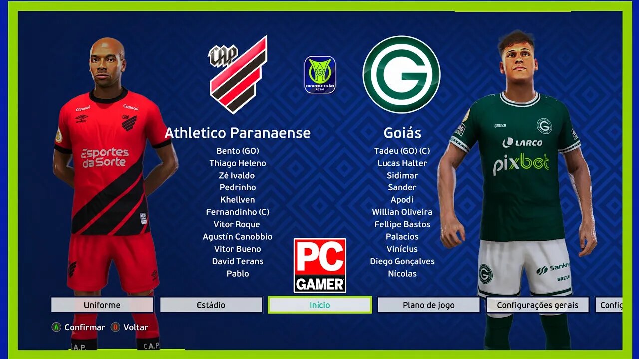 ATHLÉTICO PR X GOIÁS - PES2021 PATCH THE BEST 9.8 - BRASILEIRÃO 2023 - PRIMEIRA RODADA