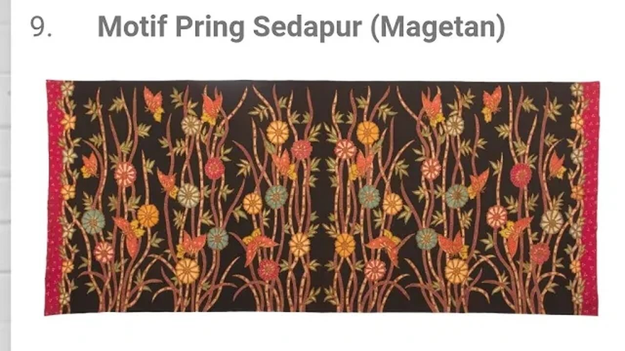 MOTIF BATIK PRING SEDAPUR MAGETAN