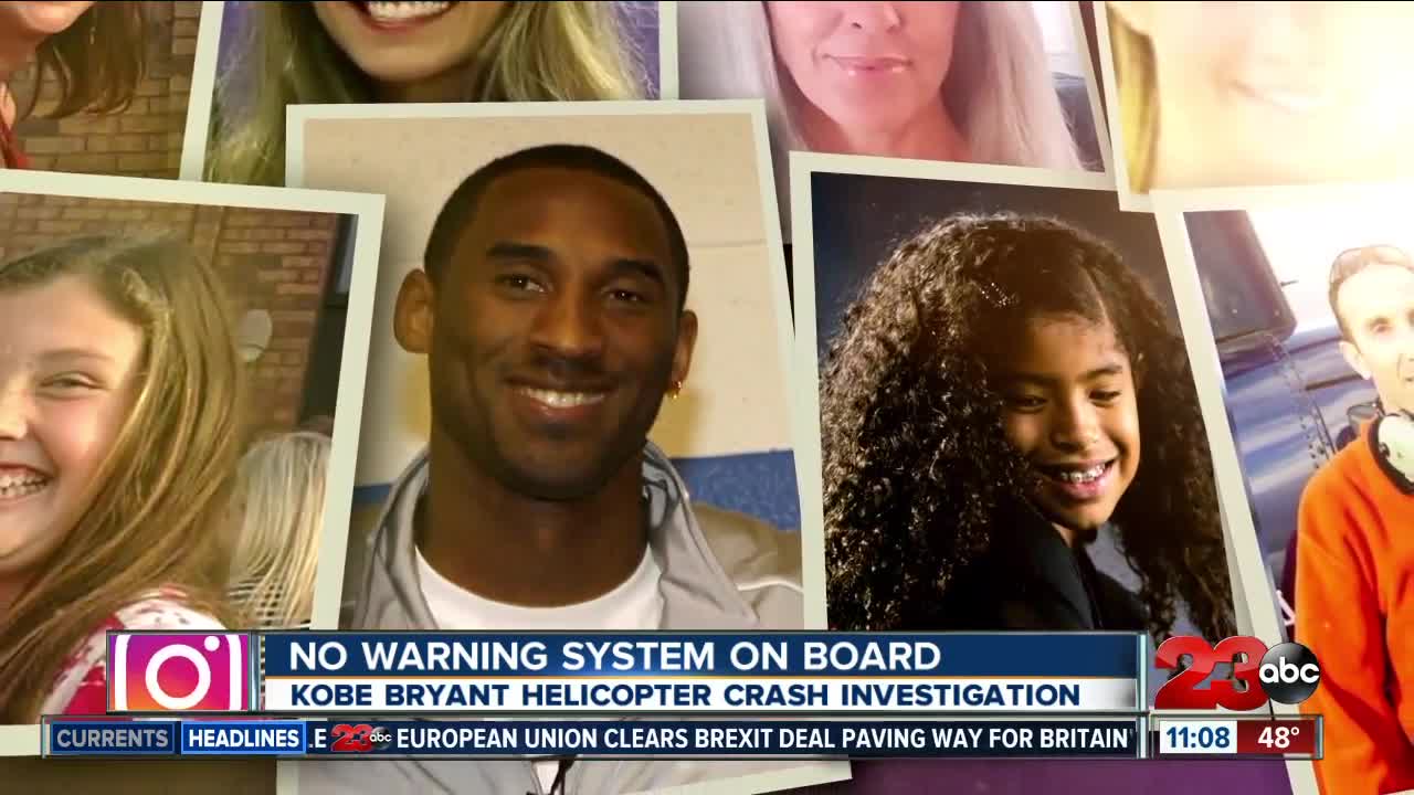 No warning system on Kobe Bryant helicopter