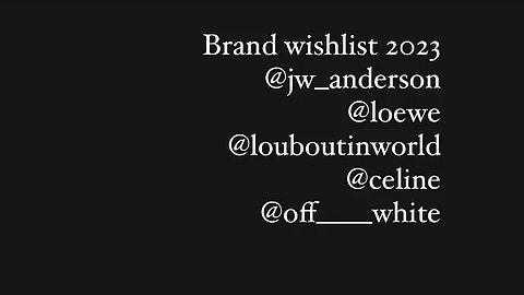 5 Brands I haven't bought from, but I'm interested in tag video