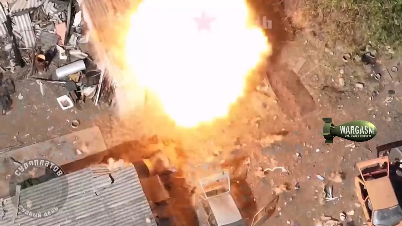 FPV kamikaze drones swarm barn housing AFU soldiers