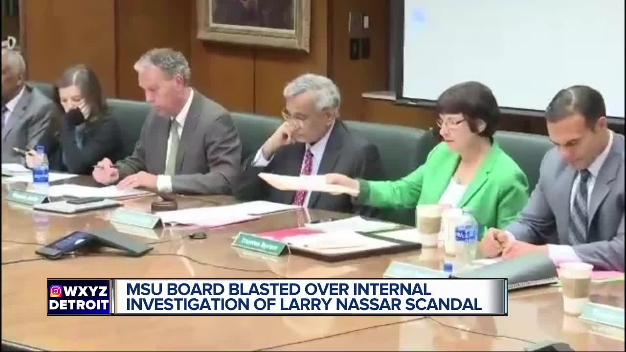 MSU Board blasted over internal investigation of Larry Nassar scandal