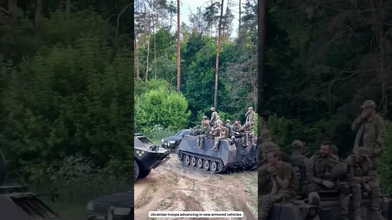 Russia Ukraine War: Ukrainian troops advance from everywhere in new armored vehicles #shorts