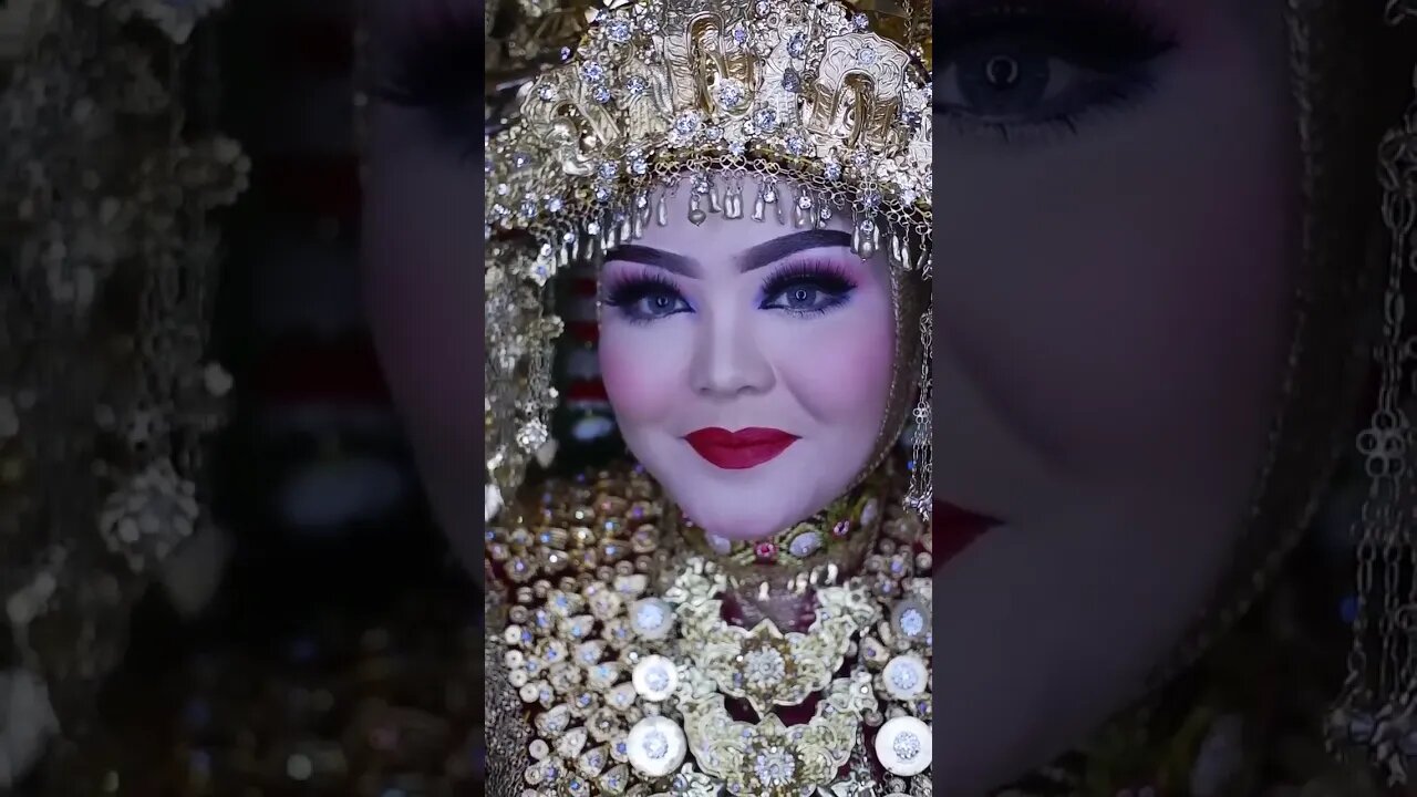 Cantik ! Pengantin Pakaian Adat Palembang - Sumatera Selatan indonesia #shortvideo #shorts #short