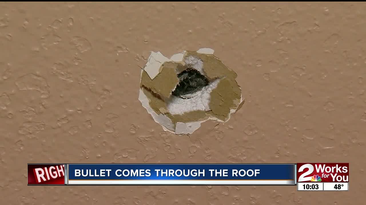 Bullet comes through roof at NYE celebration