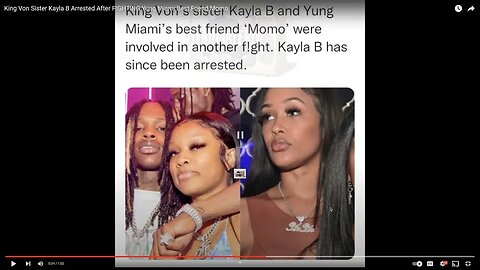 king von sister kayla b arrested after fighting yung miami