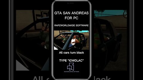 GTA: San Andreas - All cars turn black (Cheat for PC)