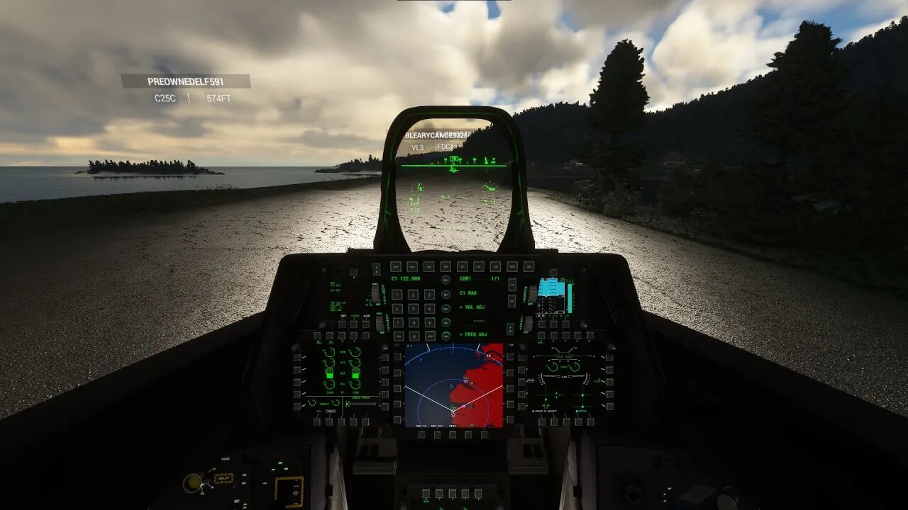 The Watchman News - SimGameIt & Charles314 Flying The F-22 Nighttime In Bad Weather MSFS2020