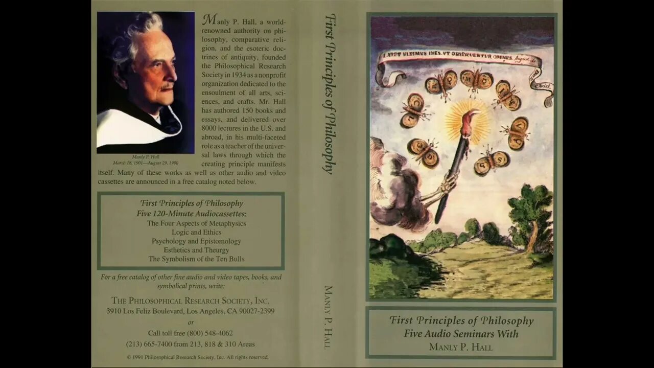 Manly P. Hall First Principles of Philosophy Psychology and Epistemology (Part 5)