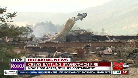 Home burned by Stagecoach Fire