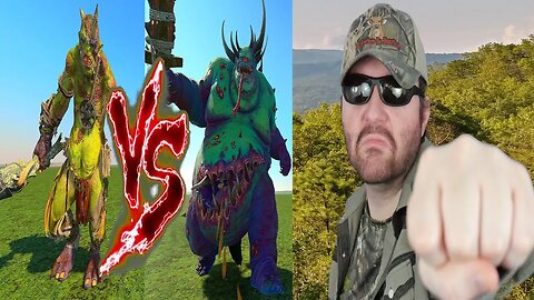 Bilious Thunderguff (Chaos Giant) VS Uncle Furuncle (GUO) Total War Warhammer 3 - Reaction! (BBT)