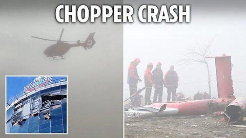 Horror moment helicopter takes off in heavy fog before crashing into hospital killing four